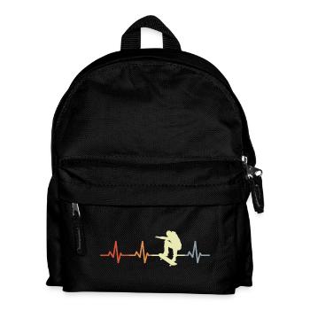 Vintage Skater Heart Palpitations - Kids' Backpack - black - Front