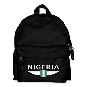 Nigeria Design – Zeige deine Landesliebe - Kinder Rucksack - Schwarz - Vorne