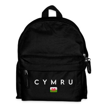 Flag of Wales, Welsh pride - Kids' Backpack - black - Front