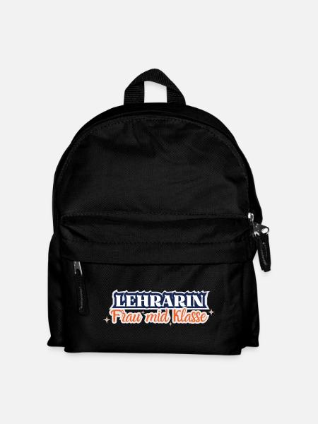 Lehrarin - Frau mid Klasse, Lehrerin - Kinder Rucksack - Schwarz