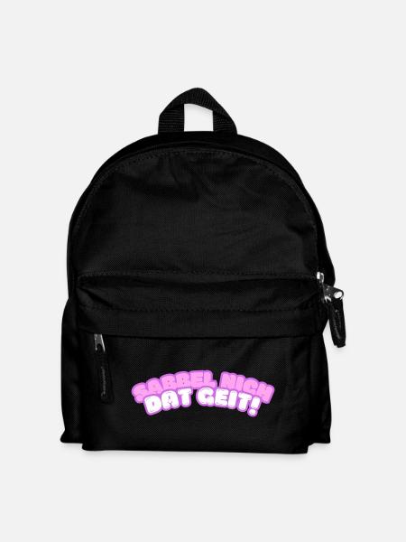 Sabbel nich - dat geit! - Kinder Rucksack - Schwarz