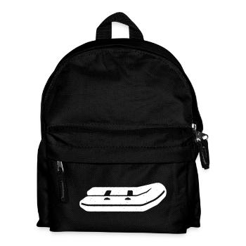 Schlauchboot Ruderboot Sommer Vektor - Kinder Rucksack - Schwarz - Vorne