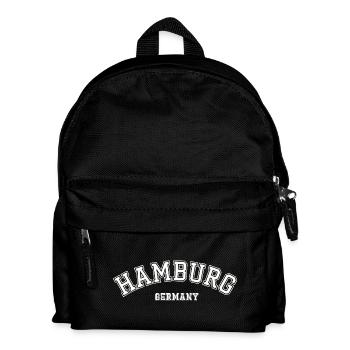 Hamburg Germany College Style Souvenir - Kids' Backpack - black - Front