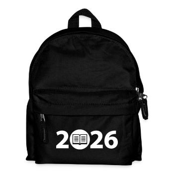 Buch 2026, Ausbildung 2026, Bücherei 2026 - Kinder Rucksack - Schwarz - Vorne