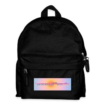 I process differently - Kids' Backpack - black - Front