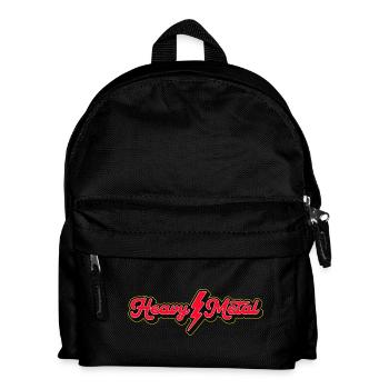 Heavy Metal Lightning Bolt Script-Logo - Kinder Rucksack - Schwarz - Vorne