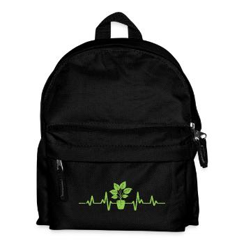 Gardener heartbeat garden gardening gardening - Kids' Backpack - black - Front