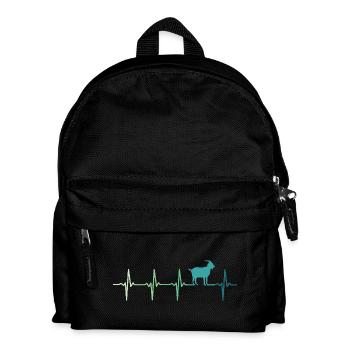 Goat heartbeat goats goat - Kids' Backpack - black - Front