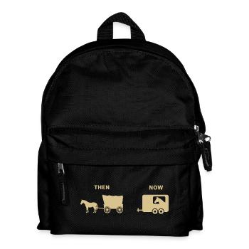 Funny Horse Carriage Parody Historical Design - Kids' Backpack - black - Front
