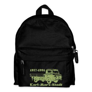 Barkas Pritsche - Kinder Rucksack - Schwarz - Vorne