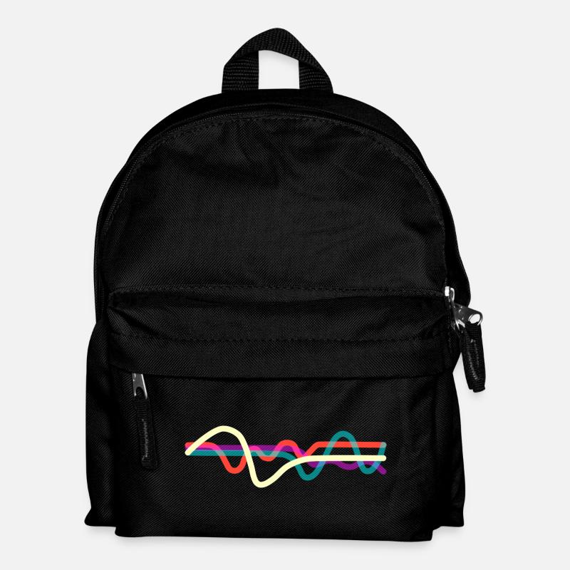 Lines - Kinder Rucksack - Schwarz