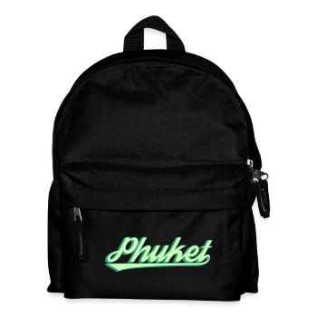 Phuket Retro Küstenscript - Kinder Rucksack - Schwarz - Vorne