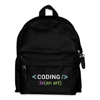 Programmieren ist eine Kunst - Kinder Rucksack - Schwarz - Vorne