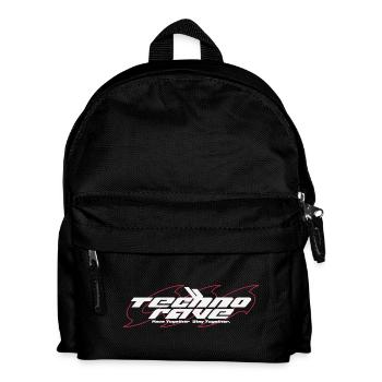 TECHNO RAVE | rave together stay togehter - Kinder Rucksack - Schwarz - Vorne