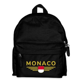 Monaco Design – Stil für Fans des Fürstentums - Kinder Rucksack - Schwarz - Vorne