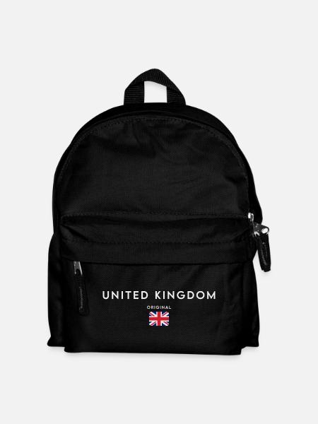 Flagge des Vereinigten Königreichs, britischer Stolz - Kinder Rucksack - Schwarz