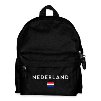Flagge von Holland, holländischer Stolz - Kinder Rucksack - Schwarz - Vorne