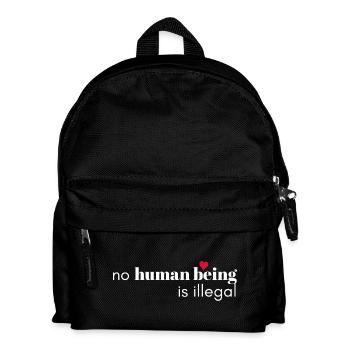 No Human Being Is Illegal - Kids' Backpack - black - Front