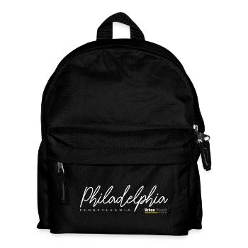 Elegante Silhouette der Skyline von Philadelphia - Kinder Rucksack - Schwarz - Vorne