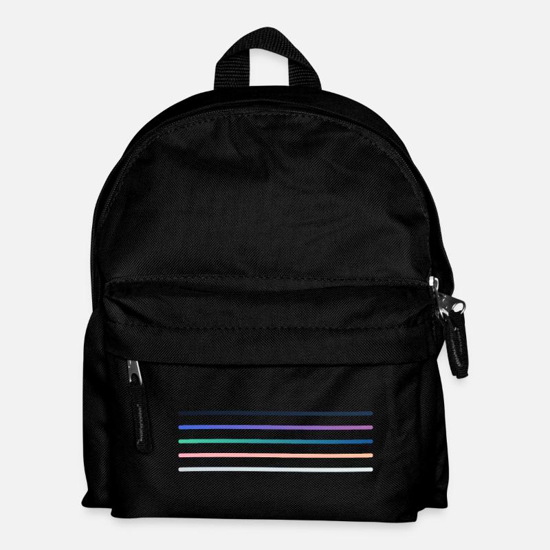 Lebendige Streifenpalette - Kinder Rucksack - Schwarz