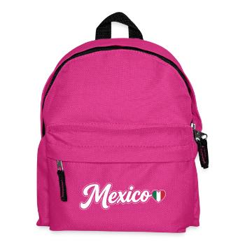 Mexiko-Drehbuch mit Flaggenherz-Fan Patriotisch - Kinder Rucksack - Fuchsia - Vorne