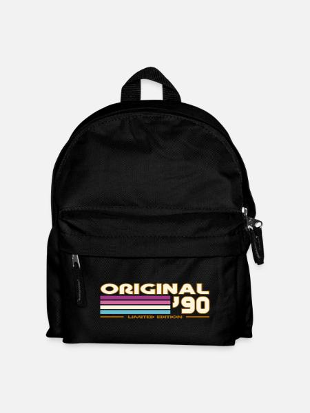 Originale 90er Retro-Streifen - Kinder Rucksack - Schwarz