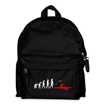 Kajak Evolution Kajakfahrer Kajaker Kayak - Kinder Rucksack - Schwarz - Vorne