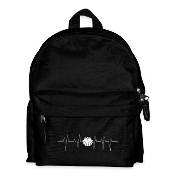 Jakobsweg heartbeat Muschel - Kinder Rucksack - Schwarz - Vorne