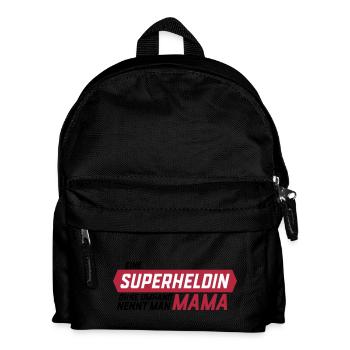 Superheld ohne Umhang Mama - Kinder Rucksack - Schwarz - Vorne