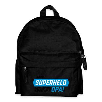 Superheld ohne Umhang Opa - Kinder Rucksack - Schwarz - Vorne