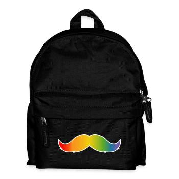 LGBT Regenbogen Bart LGBT lgbtqi queer - Kinder Rucksack - Schwarz - Vorne