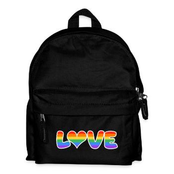 Rainbow Love Lettering - Kids' Backpack - black - Front