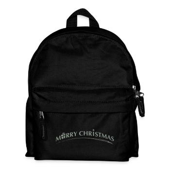 merry Christmas lettering with symbols - Kids' Backpack - black - Front