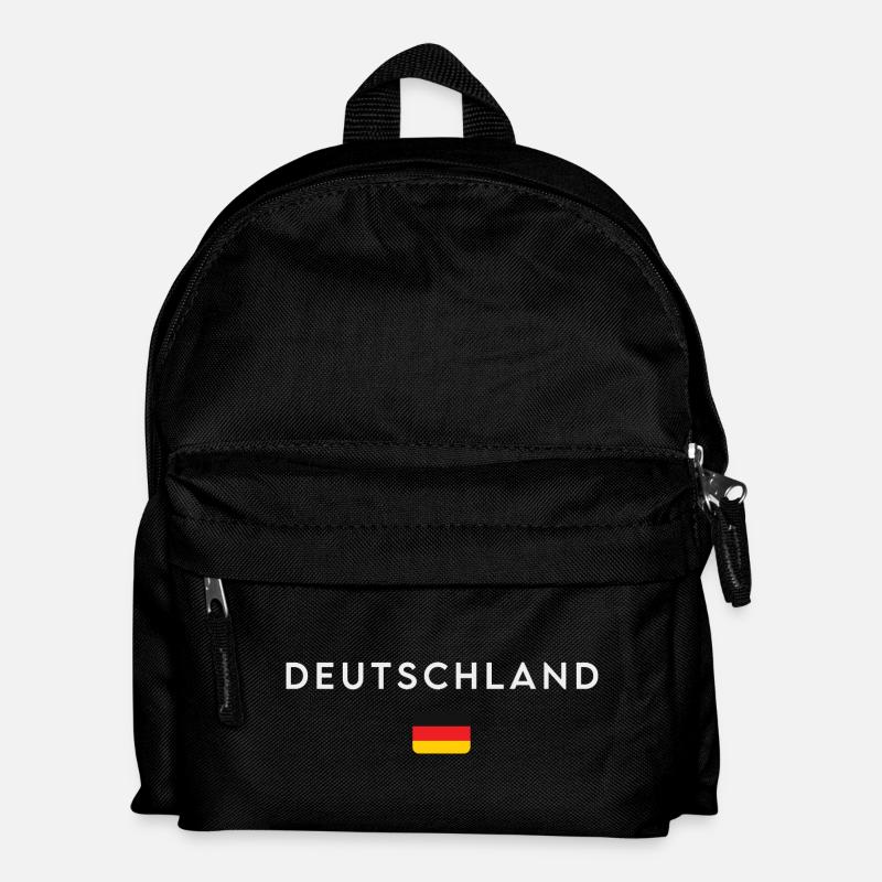 Flagge Deutschlands, deutscher Stolz - Kinder Rucksack - Schwarz