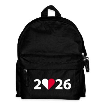 I love Malta 2026, Urlaub in Malta 2026 - Kinder Rucksack - Schwarz - Vorne