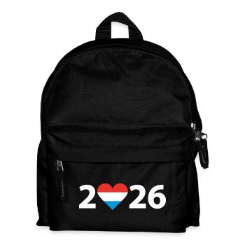 I love Luxemburg 2026, Urlaub in Luxemburg 2026 - Kinder Rucksack - Schwarz - Vorne