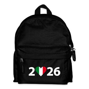 I love Italien 2026, Italien 2026 - Kinder Rucksack - Schwarz - Vorne