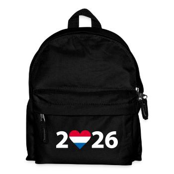I love Niederland 2026, Niederlande 2026 - Kinder Rucksack - Schwarz - Vorne