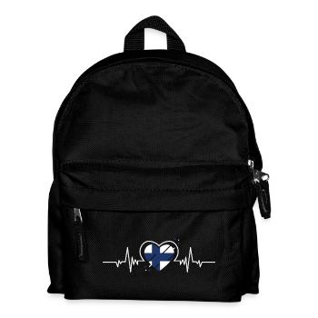 Finlande Cadeau de billet pour la fréquence cardiaque - Sac à dos Enfant - noir - Devant