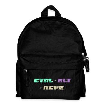 CTRL ALT Nope - Kids' Backpack - black - Front