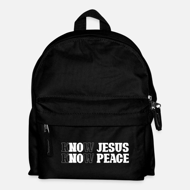 Jesus erkennen, Frieden finden - Kinder Rucksack - Schwarz