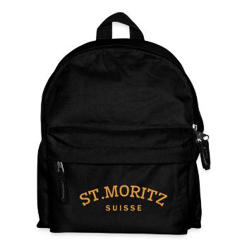 St. Moritz - Suisse - Switzerland - Swiss - Sac à dos Enfant - noir - Devant
