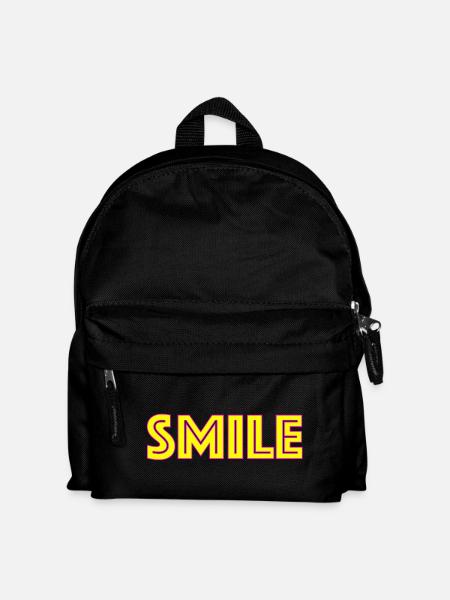 Neon Smile lettering - Kids' Backpack - black
