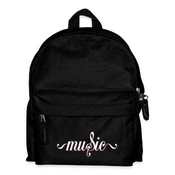 Music - Kinder Rucksack - Schwarz - Vorne