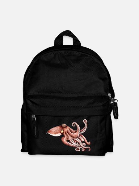 Octopus - Octopus vulgaris - Octopus Pieuvre Poulpe - Sac à dos Enfant - noir