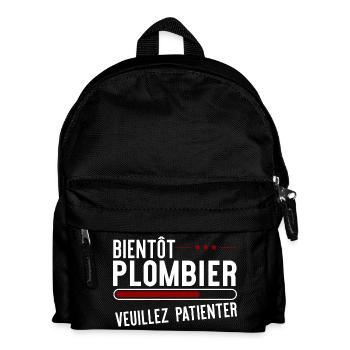 Bientôt plombier cadeau - Sac à dos Enfant - noir - Devant