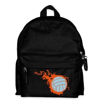 balloon volleyball flame fireball 302 - Kids' Backpack - black - Front