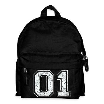 01 in white in the used look - Kids' Backpack - black - Front