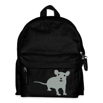Ratte - Kinder Rucksack - Schwarz - Vorne