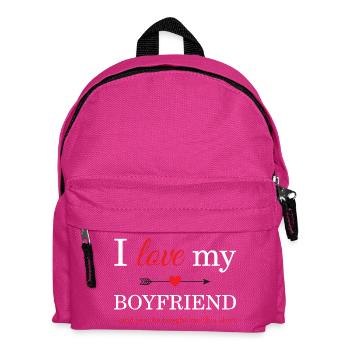 I Love My Boyfriend - Kids' Backpack - fuchsia - Front